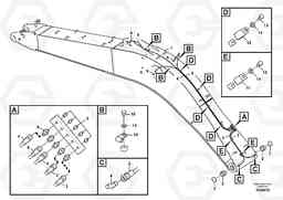 87386 Boom and grease piping EC290B PRIME S/N 17001-/85001- 35001-, Volvo Construction Equipment