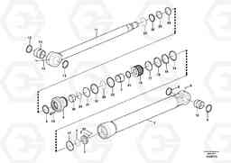 104201 Bucket cylinder, long reach EC210B PRIME S/N 70001-/80001- 35001-, Volvo Construction Equipment