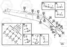 83635 Boom and grease piping, long reach EC460B PRIME S/N 15001-/85001-, Volvo Construction Equipment