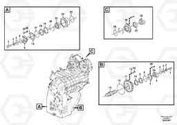 1304 Transmission, drive flange input and output shafts L350F, Volvo Construction Equipment