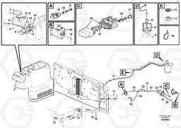 104491 Cable harness, fire extinguishing system, cab L120F, Volvo Construction Equipment