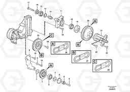 6943 Belt transmission, pulley EW140B, Volvo Construction Equipment