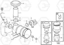 84307 Air filter with fitting parts L90F, Volvo Construction Equipment