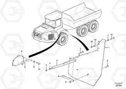 35982 Mudflap, motor unit A35E, Volvo Construction Equipment