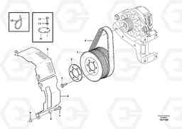 63291 Drive belt and belt protector L220E SER NO 4003 - 5020, Volvo Construction Equipment