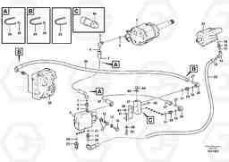 16891 Feed line, pump - central block L90F, Volvo Construction Equipment