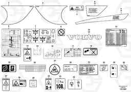 28070 Illustrations of sign plates and decals A30E, Volvo Construction Equipment