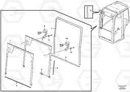 45182 Cab : windshield ECR48C, Volvo Construction Equipment