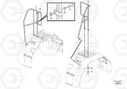 22562 Handrail L110E S/N 2202- SWE, 61001- USA, 70401-BRA, Volvo Construction Equipment