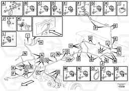 88168 Rear cable harness with assembly parts L350F, Volvo Construction Equipment