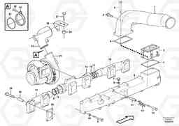 86022 Inlet manifold and exhaust manifold A35E FS FULL SUSPENSION, Volvo Construction Equipment