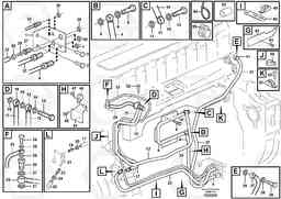 45871 Fuel pipes, fuel pump L220E SER NO 4003 - 5020, Volvo Construction Equipment