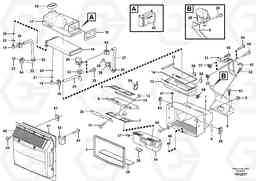 93524 Fresh air inlet, air filter and fan housing. L90F, Volvo Construction Equipment