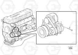 95256 Compressor for cooling agent R134a with fitting parts. L180F HL HIGH-LIFT, Volvo Construction Equipment