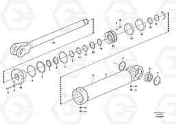 88988 Hydraulic cylinder, tilting L180F HL HIGH-LIFT, Volvo Construction Equipment