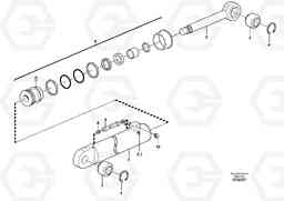 105041 Hydraulic cylinder with clutch body. L180F HL HIGH-LIFT, Volvo Construction Equipment