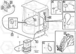 61687 Cable harness, central lubrication. L90E, Volvo Construction Equipment