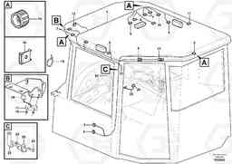 9611 Cable harnesses, cab A25D S/N 13001 -, Volvo Construction Equipment