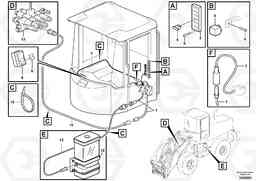 58536 Cable harness for central lubrication. L150E S/N 10002 - 11594, Volvo Construction Equipment