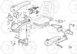 25435 CDC - steering. Arm rest with fitting parts. L150E S/N 10002 - 11594, Volvo Construction Equipment