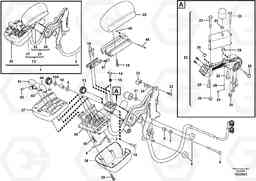 105933 Foldable armrest for three-lever el.hydraulic servo system L350F, Volvo Construction Equipment