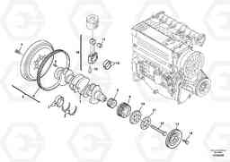 84334 Crankshaft L35B S/N186/187/188/1893000 - 6000, Volvo Construction Equipment