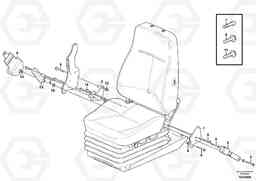 58119 Operator seat with fitting parts L70F, Volvo Construction Equipment