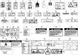 45079 Illustrations of sign plates and decals L180E HIGH-LIFT S/N 8002 - 9407, Volvo Construction Equipment