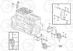 3337 Engine mounting L45B S/N 1941500 - S/N 1951500 -, Volvo Construction Equipment