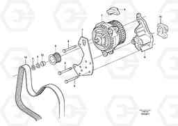 51441 Alternator with assembling details BL70 S/N 11489 -, Volvo Construction Equipment