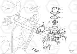 19238 Thermostat housing ECR88 S/N 14011-, Volvo Construction Equipment