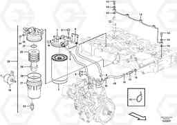 66911 Fuel pipes, fuel injec.pump-fuel filter ECR88 S/N 14011-, Volvo Construction Equipment