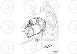 59485 Starter motor, mounting MC90B S/N 71000 -, Volvo Construction Equipment
