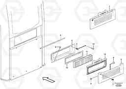 552 Fresh air inlet, air filter and fan housing. PL4608, Volvo Construction Equipment