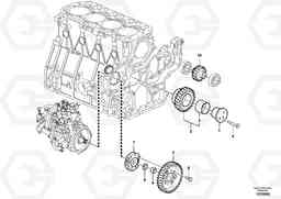 44907 Timing gear EC55C S/N 110001- / 120001-, Volvo Construction Equipment