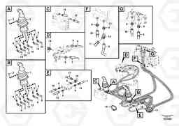 89013 Servo system, control valve to remote control valve EW210C, Volvo Construction Equipment