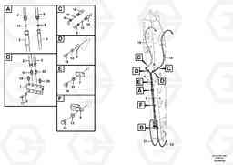 86121 Working hydraulic, quick fit on dipper arm EW210C, Volvo Construction Equipment