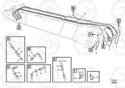 90400 Boom and grease piping, adjustable 2nd EW210C, Volvo Construction Equipment