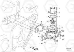 54519 Thermostat housing EC55C S/N 110001- / 120001-, Volvo Construction Equipment