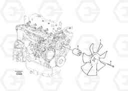 65746 Cooling fan mounting EW60C, Volvo Construction Equipment