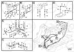 44996 Servo system, control valve to remote control valve pedal PL4611, Volvo Construction Equipment