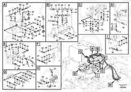 104913 Servo system, control valve piping. PL4611, Volvo Construction Equipment