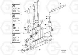 28424 Distribution block, B2. L220F, Volvo Construction Equipment