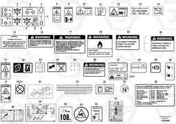 30262 Illustrations of sign plates and decals A25D S/N 13001 -, Volvo Construction Equipment