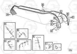 65679 Boom and grease piping, adjustable 2nd EW180C, Volvo Construction Equipment