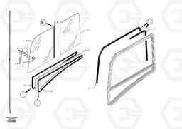 8152 Cab : sliding window ( right ) EC45 TYPE 284, Volvo Construction Equipment