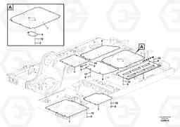 65426 Hatches under engine, hydr.pumps, cooler, m.valve and fuel tank. EW180C, Volvo Construction Equipment