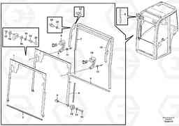 59354 Cab : windshield EC35C, Volvo Construction Equipment