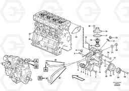 35493 Water pump and thermostat housing MC60B S/N 71000 -, Volvo Construction Equipment