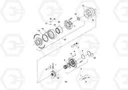 73640 Drum Drive Motor w/o Brake SD100C S/N 198060 -, Volvo Construction Equipment